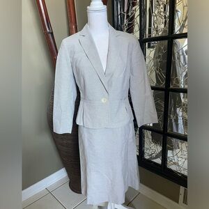 Women’s Loft 2 lightweight Business Suit Coat & Skirt Cotton with Acetate lining